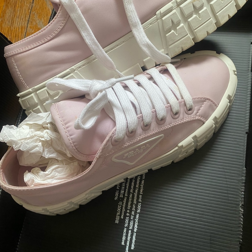 Prada Double Wheel Re-Nylon gabardine sneakers